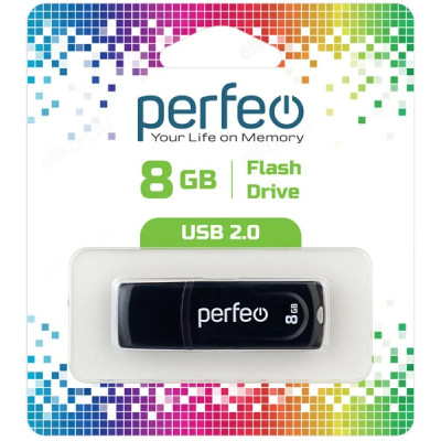 Память USB   8GB Perfeo C09 Black