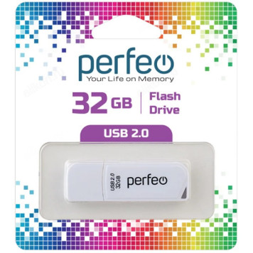 Память USB  32GB Perfeo C10 White