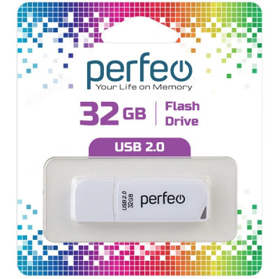 Память USB  32GB Perfeo C10 White