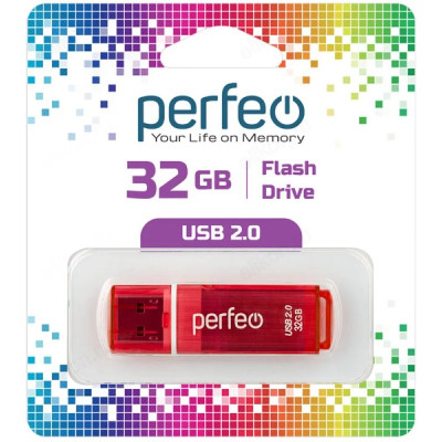 Память USB  32GB Perfeo C13 Red