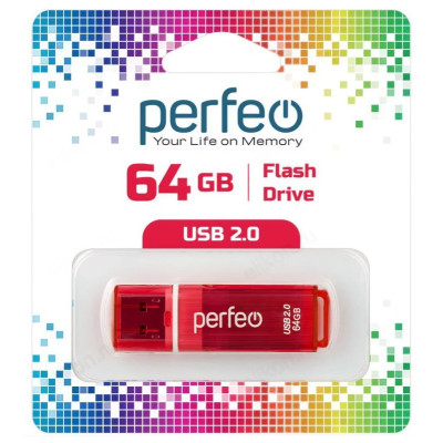 Память USB 64GB Perfeo C13 Red PF-C13R064