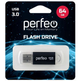 Память USB 64GB Perfeo C14 Black metal series