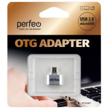 Адаптер OTG Perfeo PF-VI-O011 Silver
