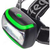 Фонарь налобный Perfeo "Alaska" cветодиодный, 3Вт-COB,150LM, 3*ААА, 3 режима, зеленый