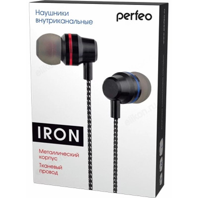 Наушники проводные вкладыши Perfeo IRON PF_C3198-1