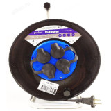 Удлинитель Perfeo "RU POWER" 20м 4гн 16А ПВС 2х1,5 IP44 на катушке без заземления, черный