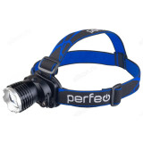 Фонарь налобный Perfeo "Proteus" cветодиодный, 3W LED, 90LM, аккум 1200mAh,3 режима