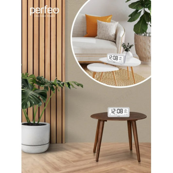 Часы-метеостанция Perfeo Brisa PF-S8827, пластик, серебристые-4