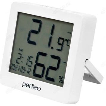 Часы-метеостанция Perfeo Cubo PF-S2110AS, пластик, белые-2