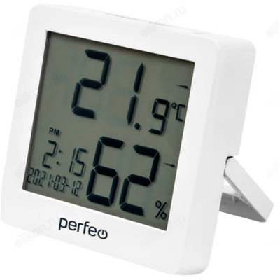 Часы-метеостанция Perfeo Cubo PF-S2110AS, пластик, белые-2