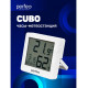Часы-метеостанция Perfeo Cubo PF-S2110AS, пластик, белые