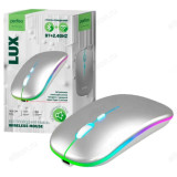 Мышь беспроводная Perfeo "LUX", 4 кн, подкл 2.4G+BT PF_C3592 серебр