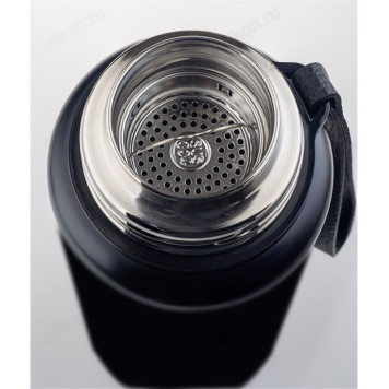 Термос PERFEO (PF_C3708) 1,5 л., черный, для напитков с глухой пробкой, ситечком, ремешком-4