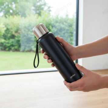 Термос PERFEO (PF_C3708) 1,5 л., черный, для напитков с глухой пробкой, ситечком, ремешком-5