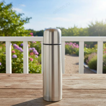 Термос металл PERFEO 0,5 л., нержавеющая сталь (PF_C3711) с пробкой-кнопкой-3