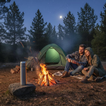 Термос металл PERFEO 0,75 л., нержавеющая сталь (PF_C3712) с пробкой-кнопкой-3