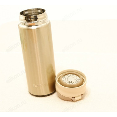 Термос  PERFEO (PF_C3717) 0,35 л., золото, с крышкой-поилкой, ситечком, металл-2