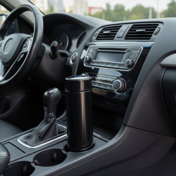 Термос металл PERFEO 0,45 л., черный (PF_C3719) с термомертом, ситечком-4