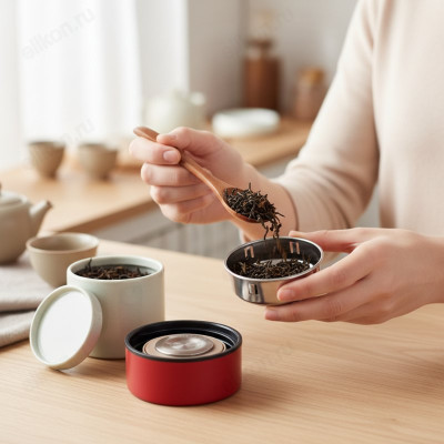 Термос металл PERFEO 0,45 л., красный (PF_C3720) с ситечком-6