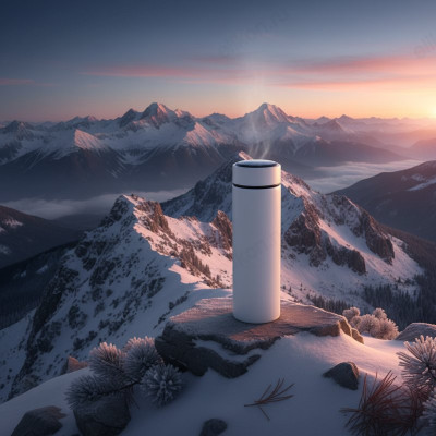 Термос металл PERFEO 0,45 л., белый (PF_C3721) с ситечком-4