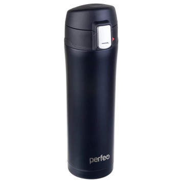 Термос металл PERFEO 0,45 л., черный (PF_C3722) с крышкой-поилкой, ситечком-1