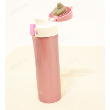 Термос металл PERFEO 0,45 л., розовое золото (PF_C3723) с крышкой-поилкой, ситечком-2