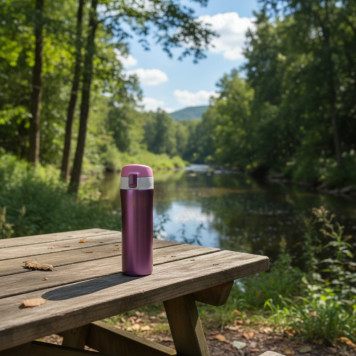 Термос металл PERFEO 0,45 л., розовое золото (PF_C3723) с крышкой-поилкой, ситечком-7