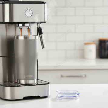 Термокружка PERFEO 0,6 л (PF_C3725) серый, с прозрачной крышкой-4