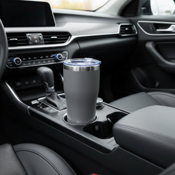 Термокружка PERFEO 0,6 л (PF_C3725) серый, с прозрачной крышкой-5