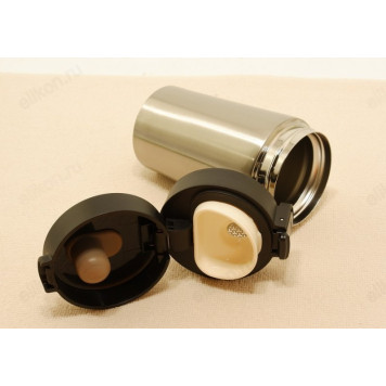 Термокружка PERFEO 0,35 л (PF_C3727) нерж. сталь, с крышкой-поилкой, ситечком-3