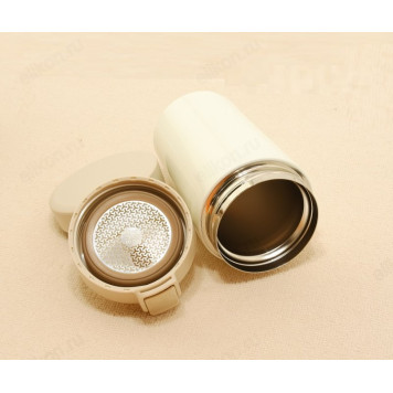 Термокружка PERFEO 0,35 л (PF_C3728) кремовый, с крышкой-поилкой, ситечком-3