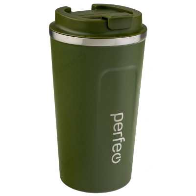 Термокружка PERFEO 0,5 л (PF_C3729) зеленый, с крышкой-поилкой-1