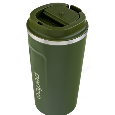Термокружка PERFEO 0,5 л (PF_C3729) зеленый, с крышкой-поилкой-4