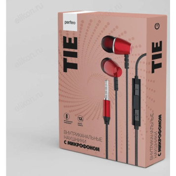 Гарнитура Perfeo TIE внутриканальные PF_C3930 красн/черн.-1