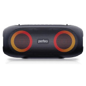 Акустика Bluetooth 20W Perfeo WALLY MP3 USB, FM, AUX, MIC, TWS, LED, 6000 мАч, PF_D0052 черная Акустика Bluetooth 20W Perfeo WALLY MP3 USB, FM, AUX, MIC, TWS, LED, 6000 мАч, PF_D0052 черная