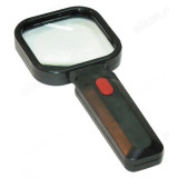 Лупа PERFEO PF-ZM8080 белый, бифокальная 3х,6х, 80х80 мм, подсветка, пластик