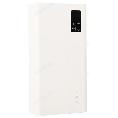 Power Bank 40000 Perfeo MOUNTAINS, 40000 mAh, белый