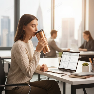 Термокружка PERFEO 0,5 л (PF_D0203) бронза, с крышкой-поилкой-2