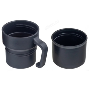 Термос металл PERFEO 0,6 л., нержавеющая сталь (PF_D0204) черный с пробкой-кнопкой-3