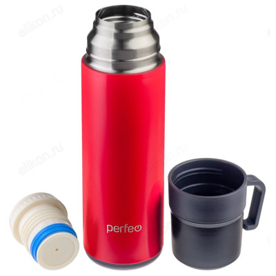 Термос металл PERFEO 0,6 л., нержавеющая сталь (PF_D0206) с пробкой-кнопкой-4