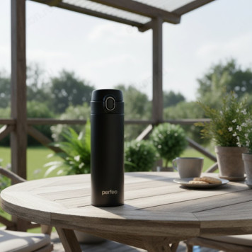 Термос металл PERFEO 0,5 л., нержавеющая сталь (PF_D0207) черный с крышкой-поилкой-2