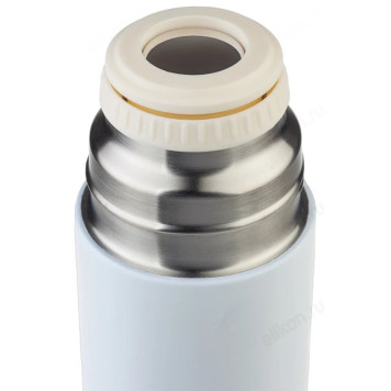 Термос металл PERFEO 0,5 л., нержавеющая сталь (PF_D0213) белый с пробкой-кнопкой-7