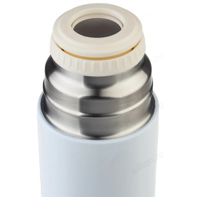 Термос металл PERFEO 0,5 л., нержавеющая сталь (PF_D0213) белый с пробкой-кнопкой-7