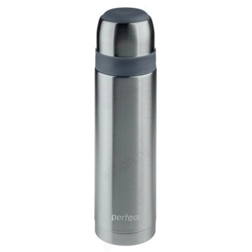 Термос металл PERFEO 0,5 л., нержавеющая сталь (PF_D0214) с пробкой-кнопкой-1