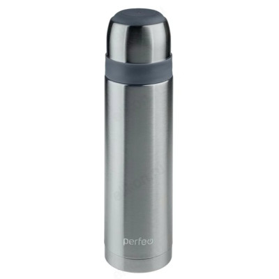 Термос металл PERFEO 0,5 л., нержавеющая сталь (PF_D0214) с пробкой-кнопкой-1