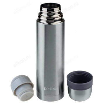 Термос металл PERFEO 0,5 л., нержавеющая сталь (PF_D0214) с пробкой-кнопкой