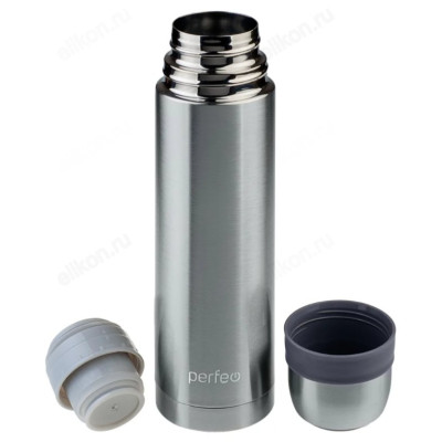 Термос металл PERFEO 0,5 л., нержавеющая сталь (PF_D0214) с пробкой-кнопкой