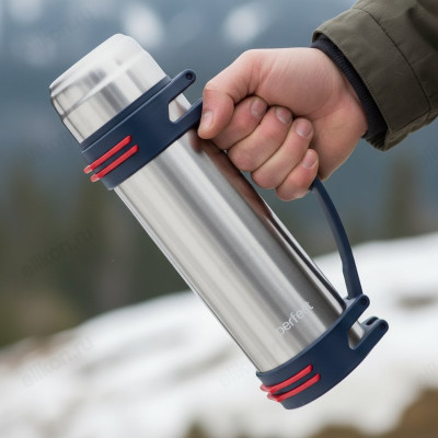 Термос металл PERFEO 2,5 л., нержавеющая сталь (PF_D0217) с пробкой-кнопкой-5