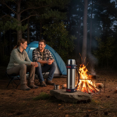 Термос металл PERFEO 2,5 л., нержавеющая сталь (PF_D0217) с пробкой-кнопкой-6