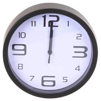 Часы настенные Perfeo PF-WC-001, пластик, черные